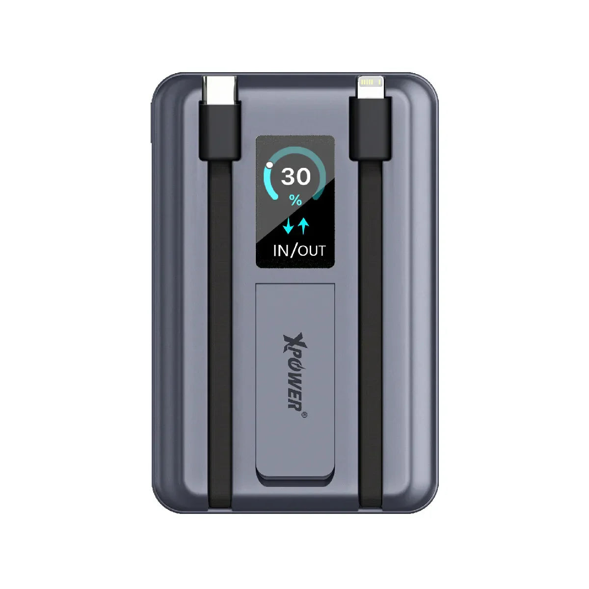 XPower 7in1 10000mAh Wireless MagSwift Power Bank - Grey