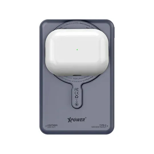 XPower 7in1 10000mAh Wireless MagSwift Power Bank - Grey