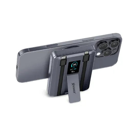 XPower 7in1 10000mAh Wireless MagSwift Power Bank - Grey