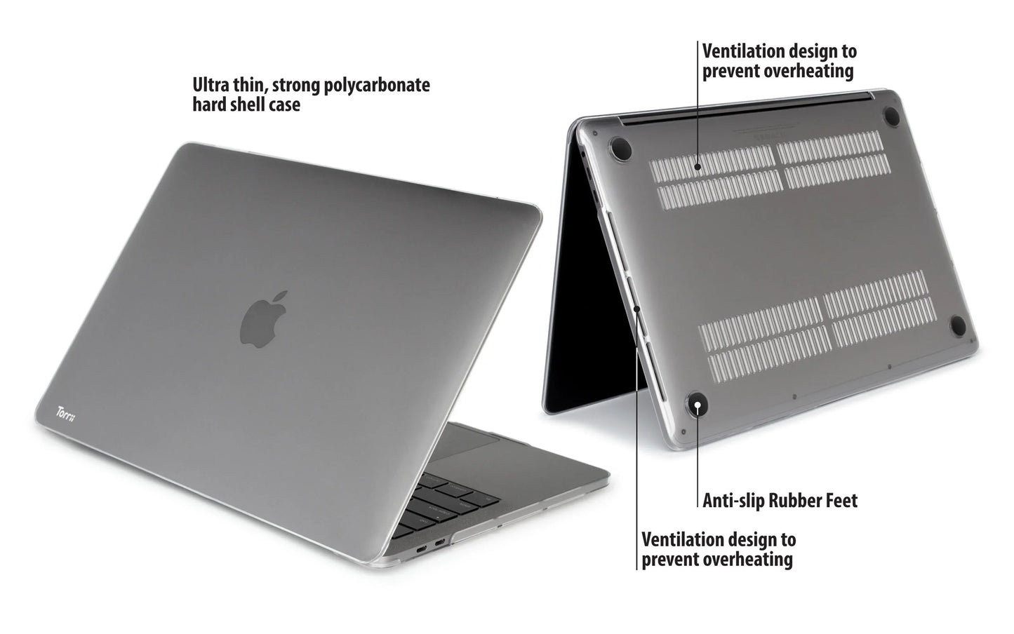 Torri Macbook Pro 13 (2020), Opal Series Case - Clear