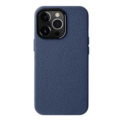 iPhone 15 Pro Max Melkco Origin Paris Premium Leather Magsafe Cover - Dark Blue