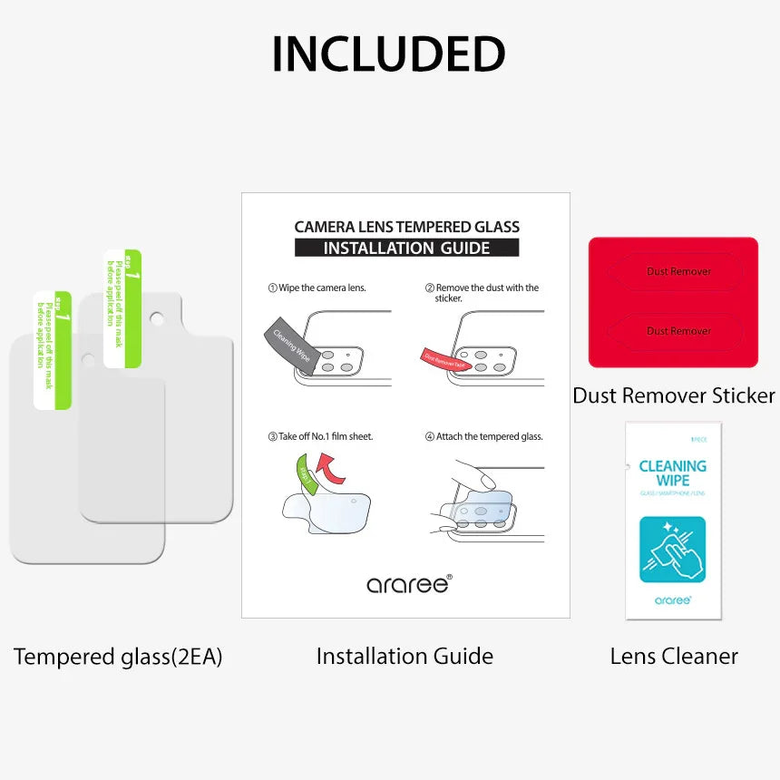 Samsung Note 20 Araree C-Sub Core Camera Lens Glass - Clear (2 Pcs Pack)