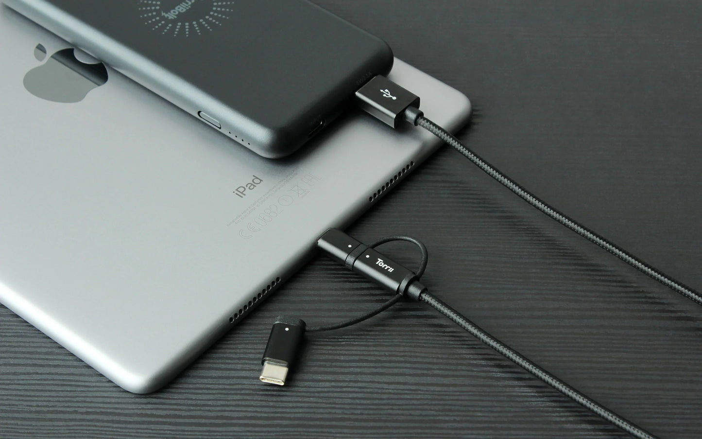 Torrii Kevable 3 In 1 Mfi Lightning/Type-C/Micro Usb - Black
