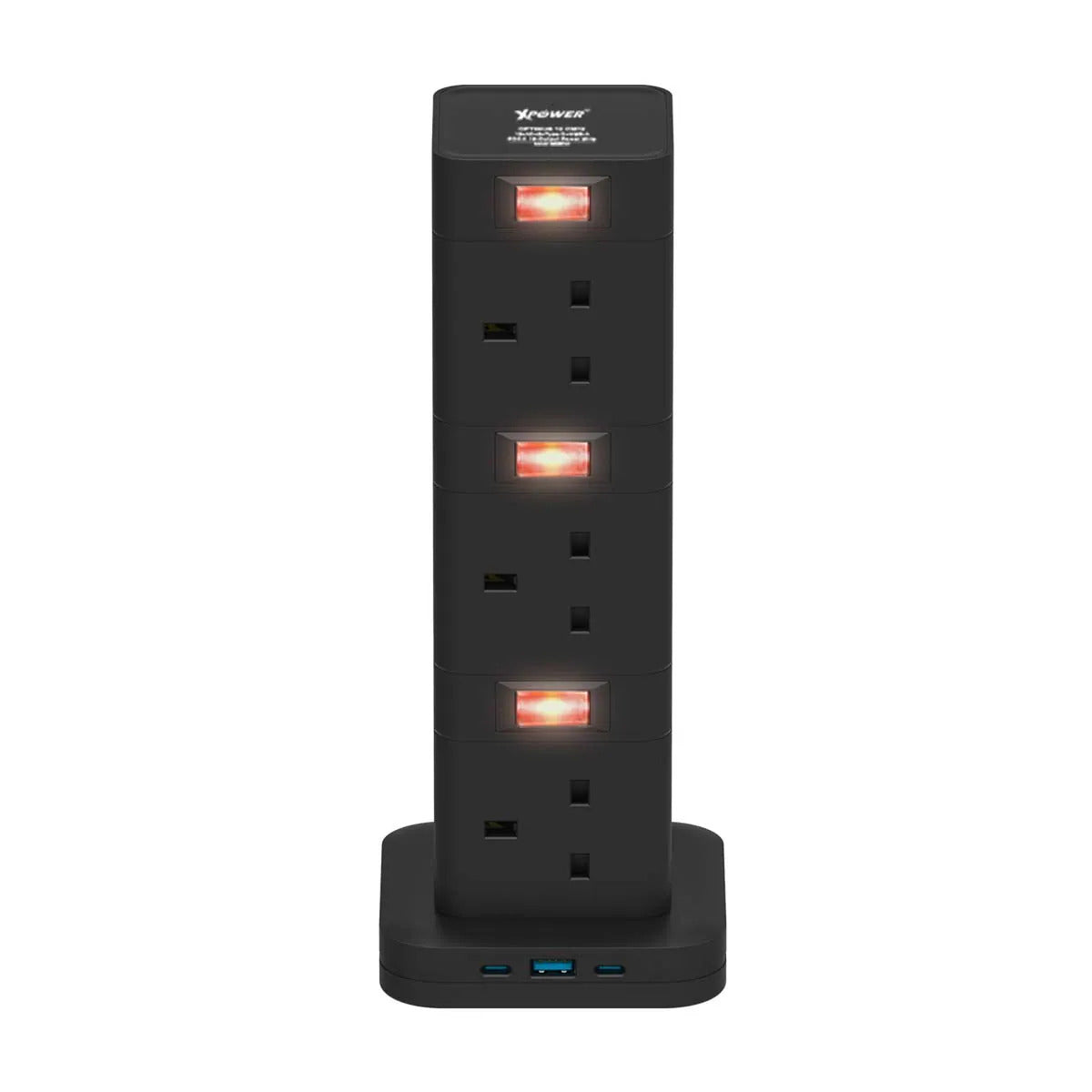 Xpower 15 Output Power Strip, OM12 3M, Black