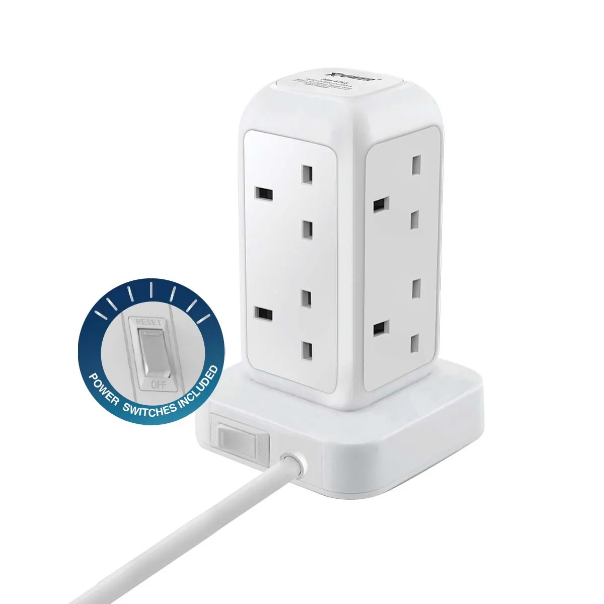 Xpower 12 Output Power Strip, PL8 3M, White