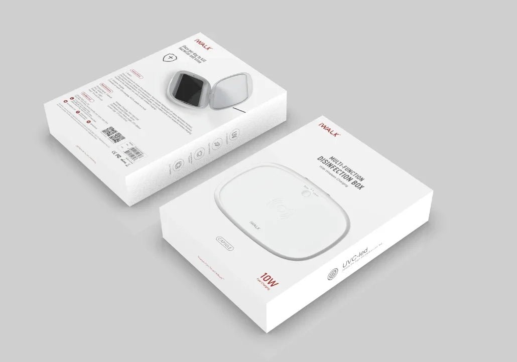 iWalk Capsule Multi-Function Disinfection Box With 10W Wireless Charging - White