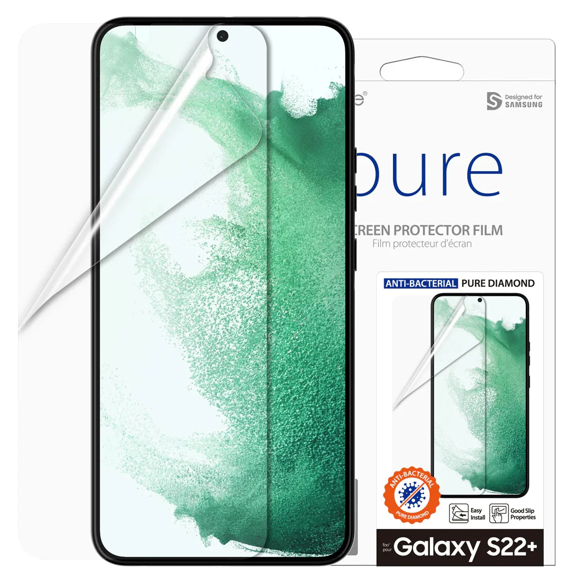 Samsung S22 Plus, Araree Pure Diamond Screen Protector - Clear
