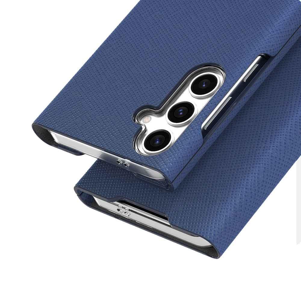 Galaxy S24 Ultra Araree Bonnet Dairy Stand Wallet Case - Ash Blue