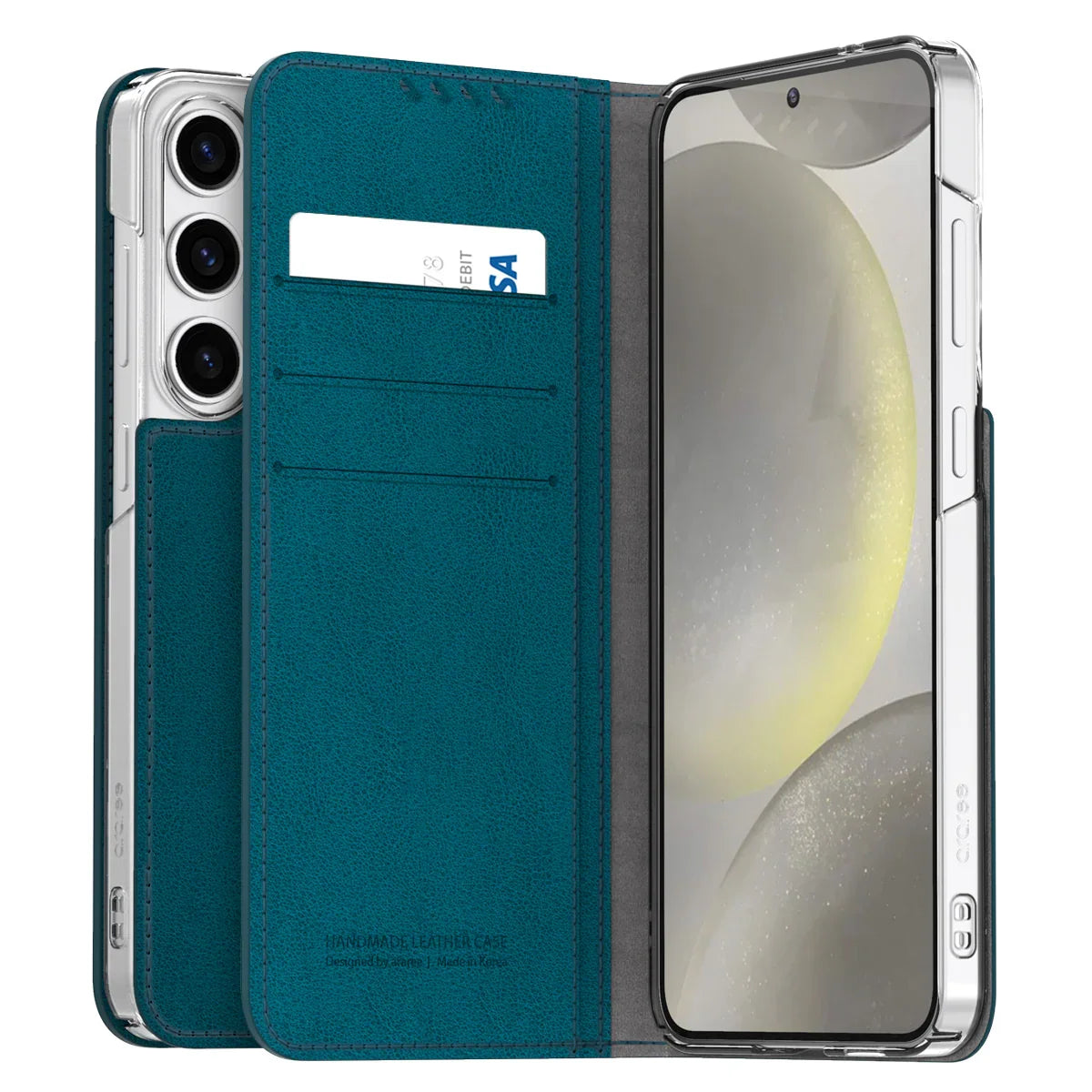 Galaxy S24 Ultra Araree Mustang Diary Wallet Case - Ash Blue