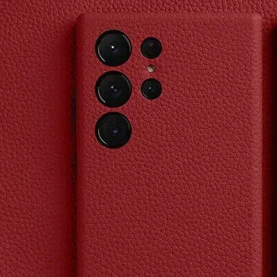 Melkco S24 Ultra Premium Leather MagSafe Cover - Red