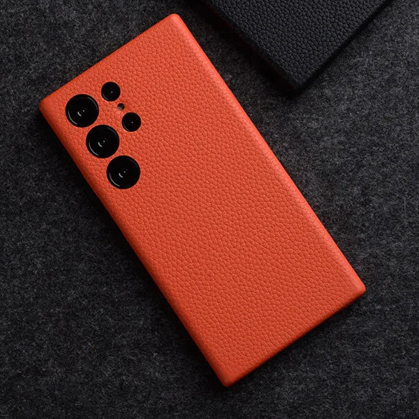 Melkco S24 Ultra Premium Leather MagSafe Cover - Orange