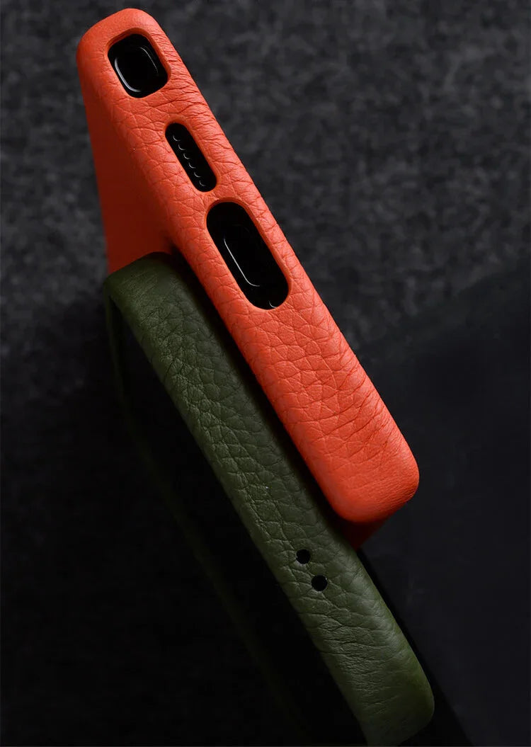 Melkco S24 Ultra Premium Leather MagSafe Cover - Orange