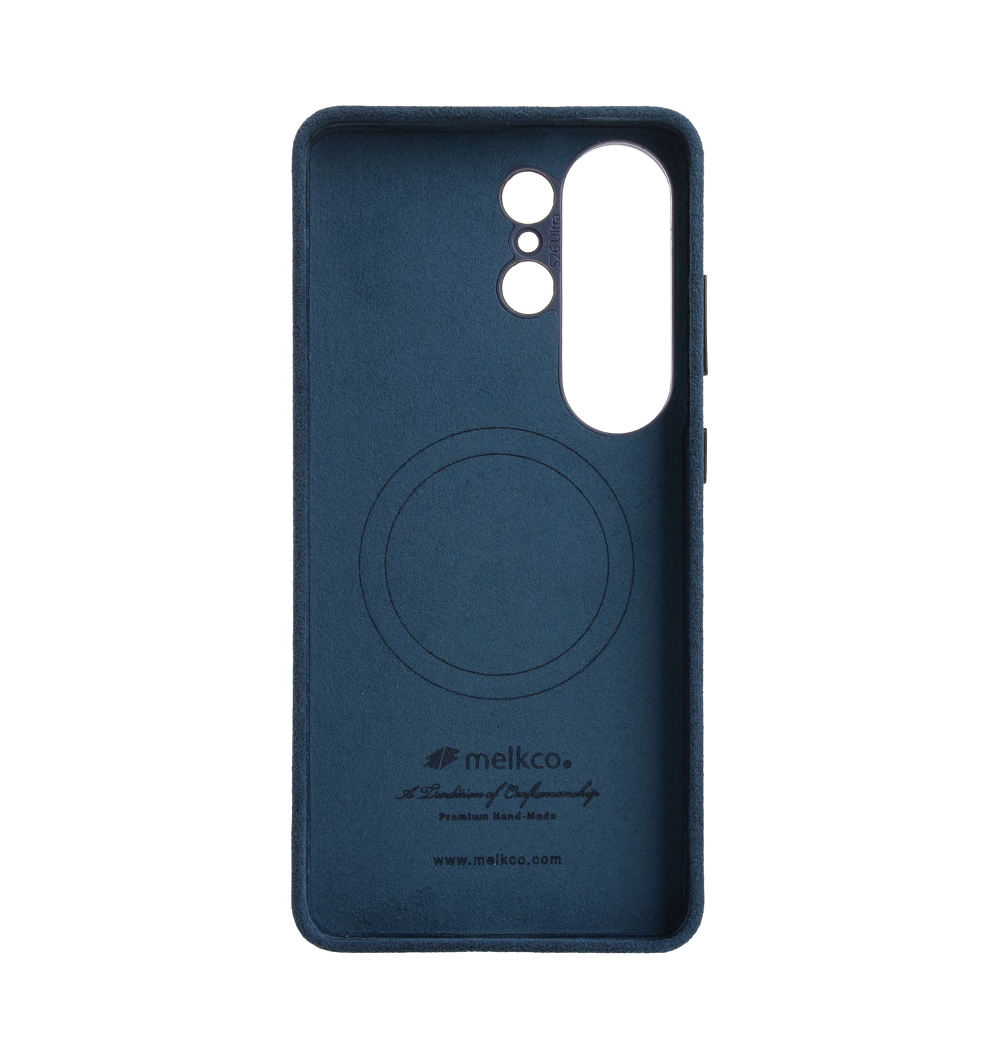 Samsung S26 Ultra, Melkco Alcantara Magsafe Case, Dark Blue