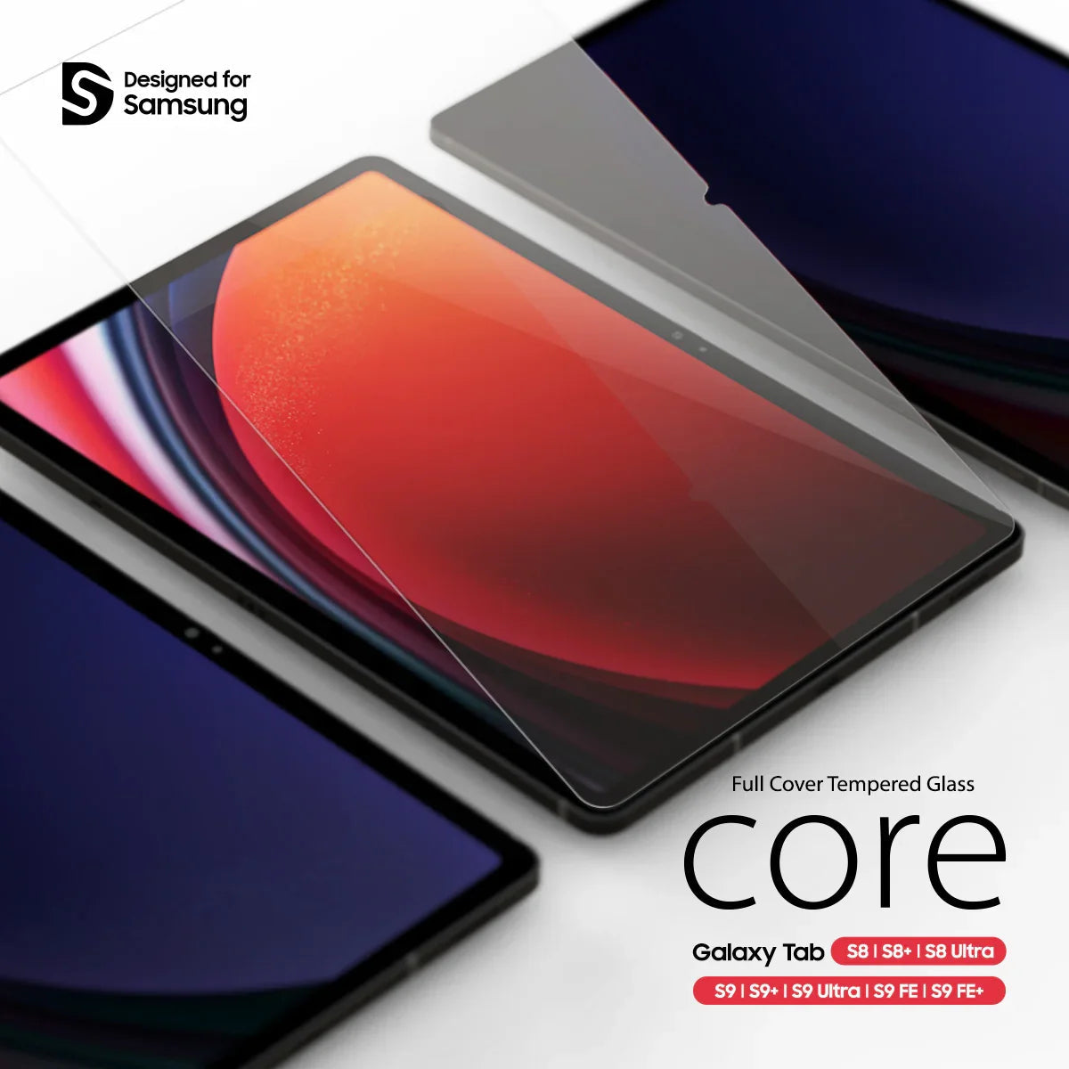 Samsung Tab S10Fe|S9|S9Fe|S8 Araree Core Tempered Glass - Clear