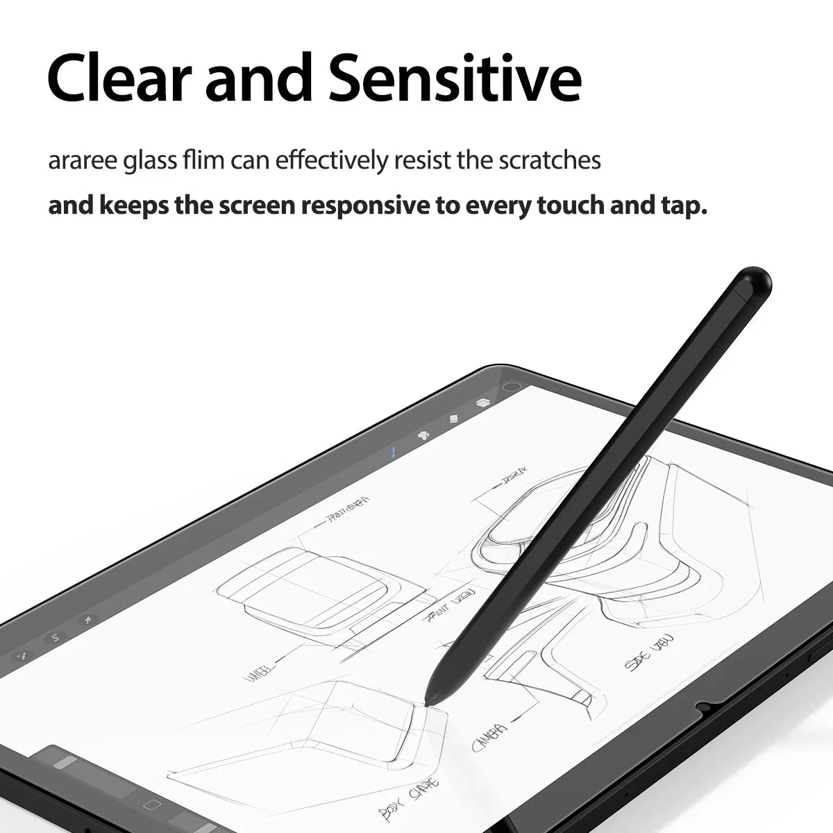 Samsung Tab S10Fe|S9|S9Fe|S8 Araree Core Tempered Glass - Clear