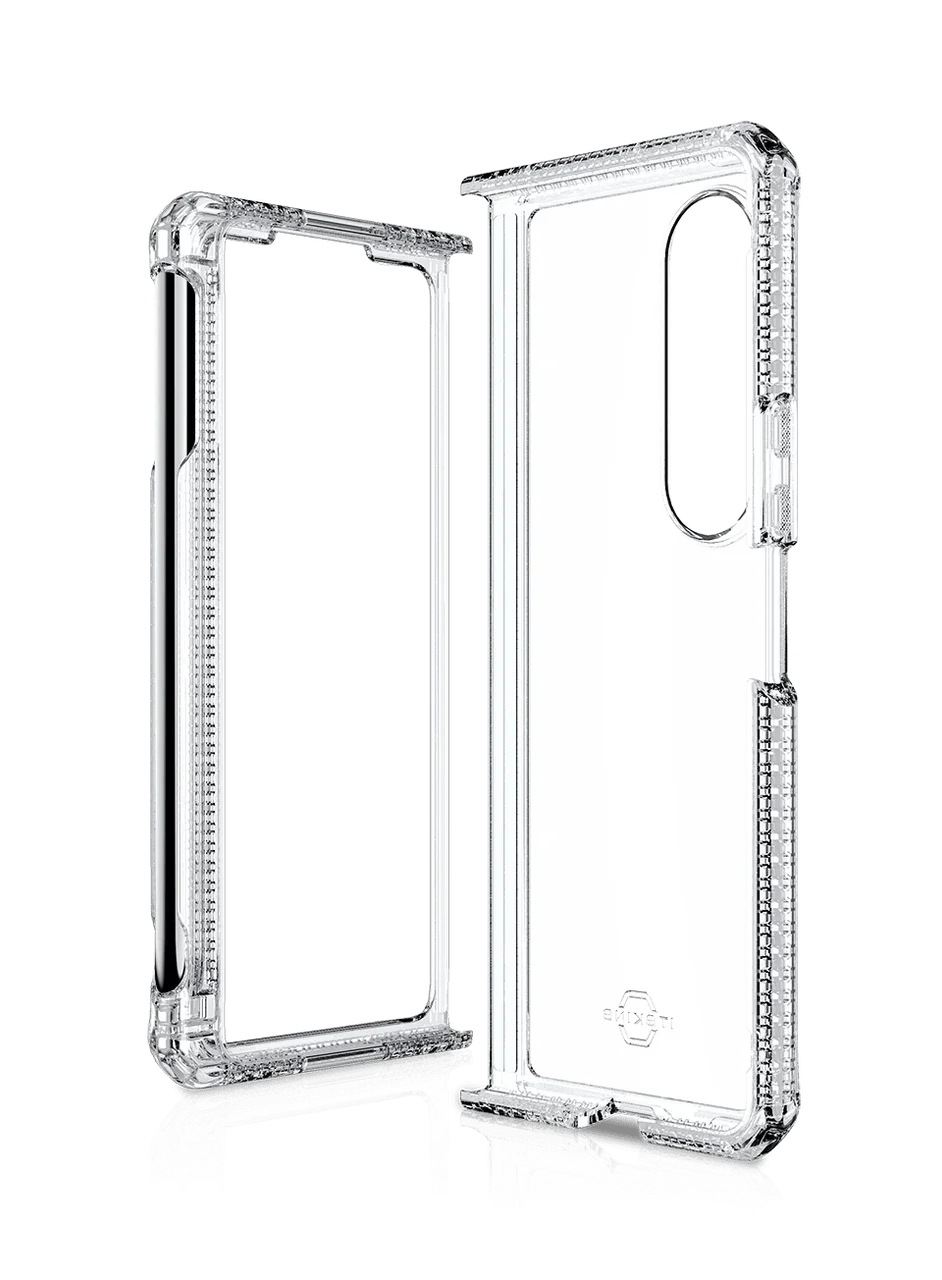 Samsung Z Fold4 Itskins Hybrid Clear Case With Pen Holder - Transparent