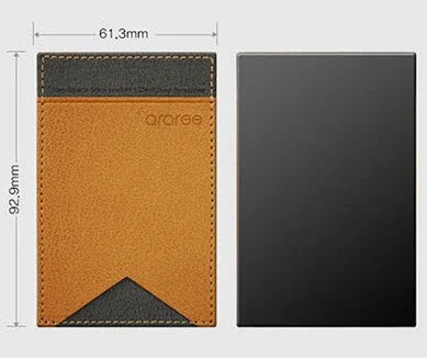 Araree Stick Pocket Genuine Leather Universal Card Holder - Saddle Brown