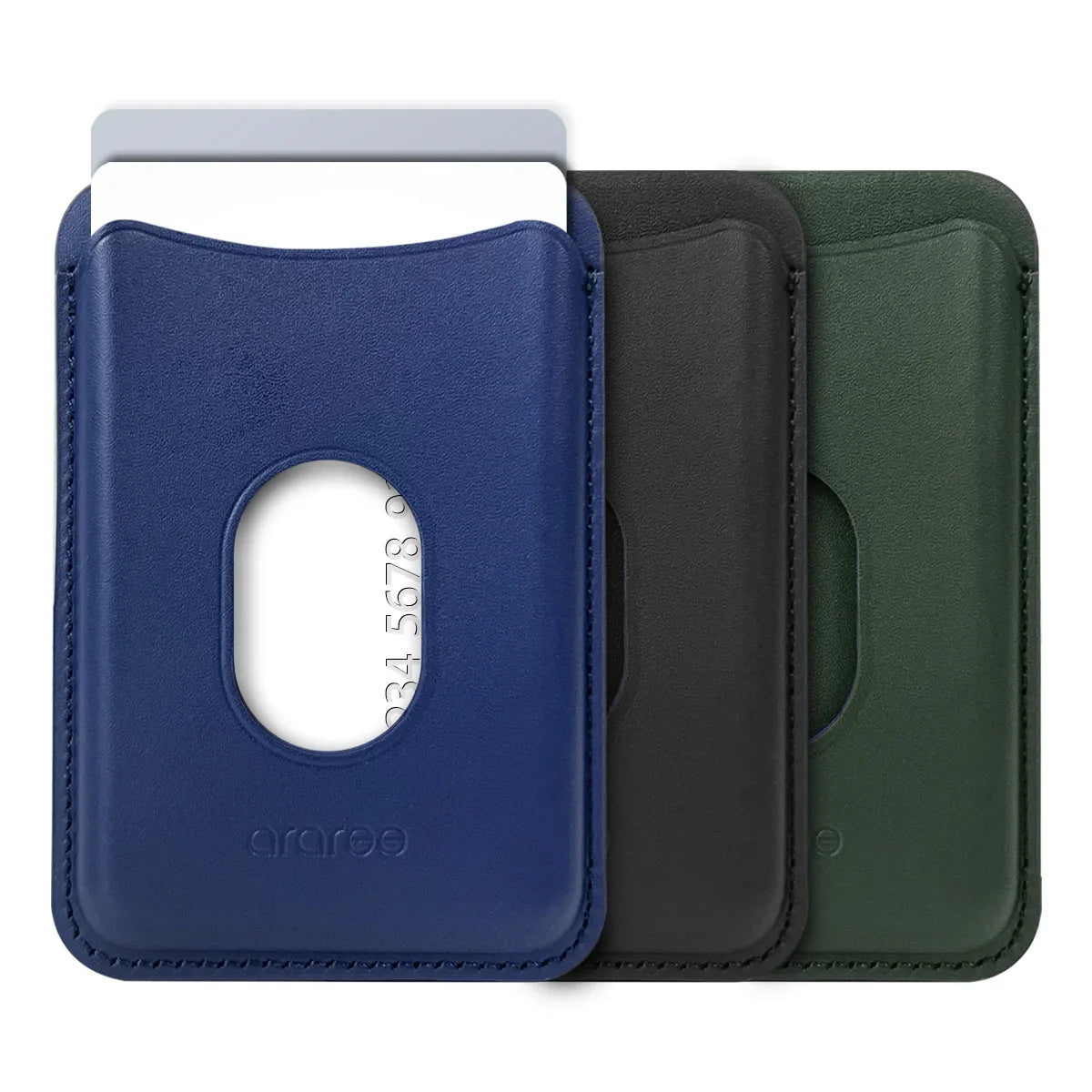 Araree Stick Pocket Magsafe Wallet Deep Blue
