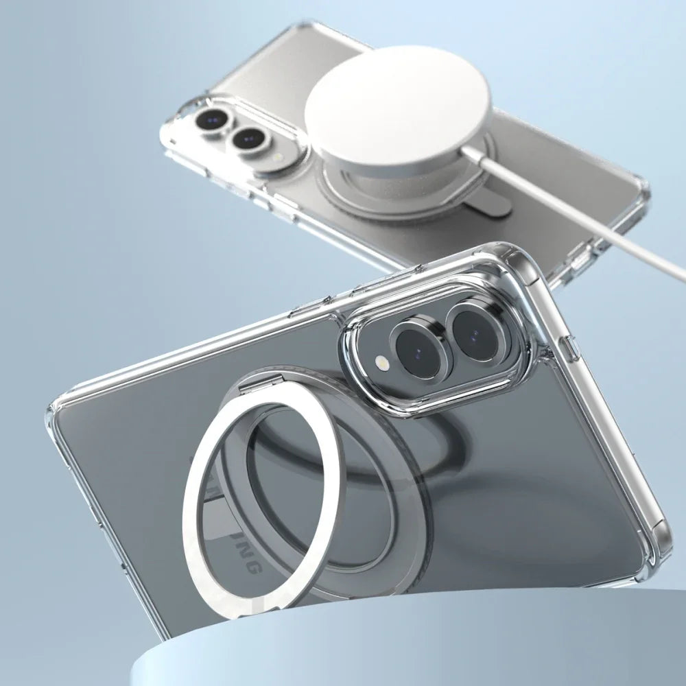 Samsung S25 Edge Araree Duple Stand Magsafe Case - Clear