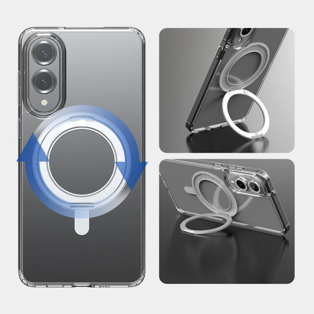 Samsung S25 Edge Araree Duple Stand Magsafe Case - Clear
