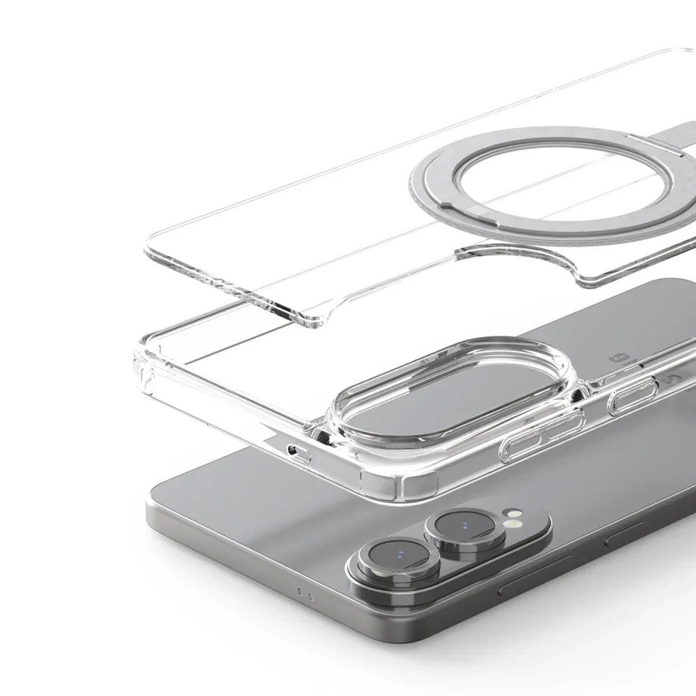 Samsung S25 Edge Araree Duple Stand Magsafe Case - Clear