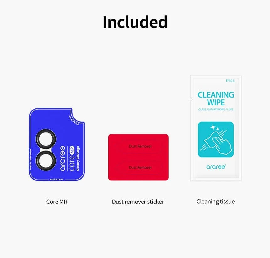 Samsung S25 Edge Araree Metal Ring Camera Lens - Clear