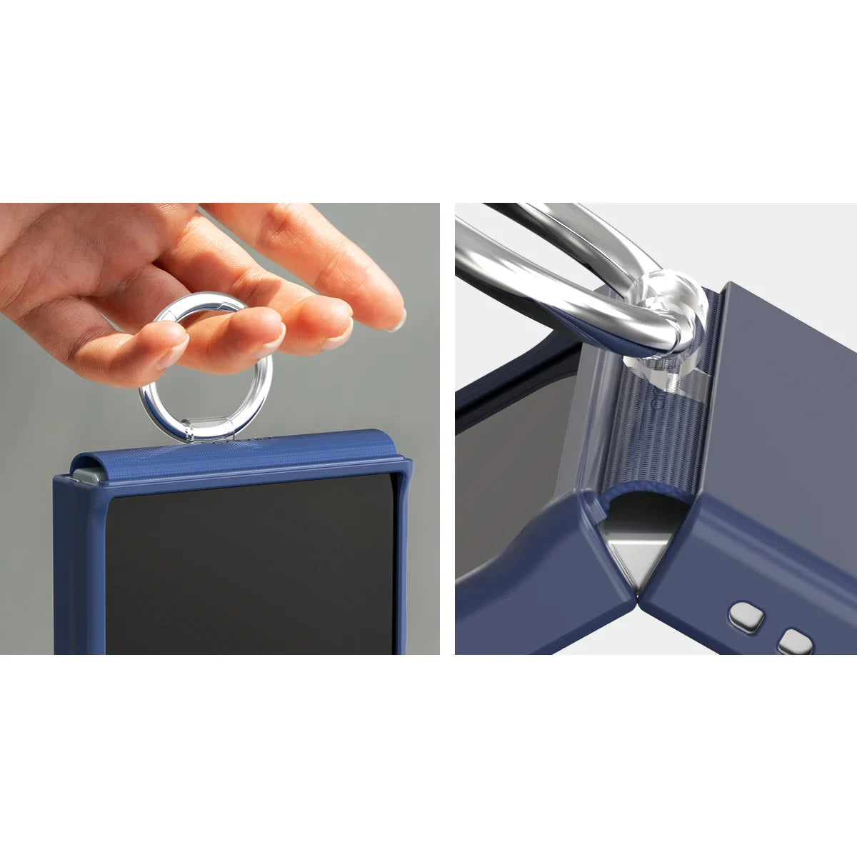 Samsung Z Flip7 Araree Aero Flex Ring Case - Navy