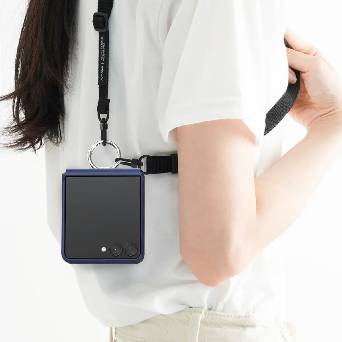 Samsung Z Flip7 Araree Aero Flex Ring Case - Navy