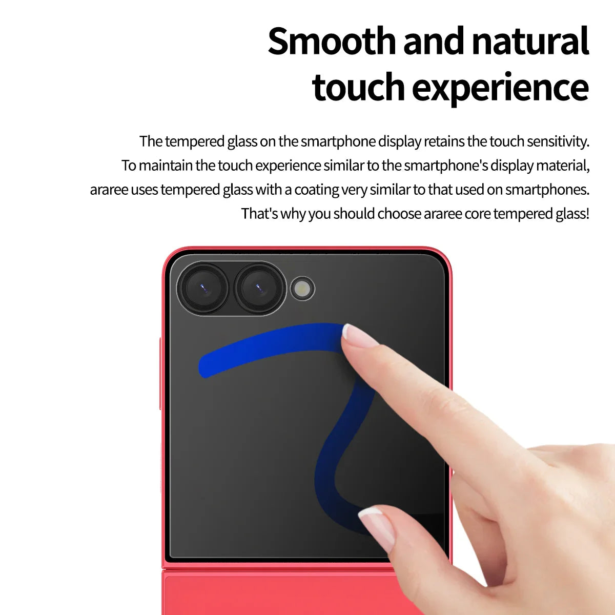 Samsung Z Flip7 Araree Core Front Screen Glass - Clear