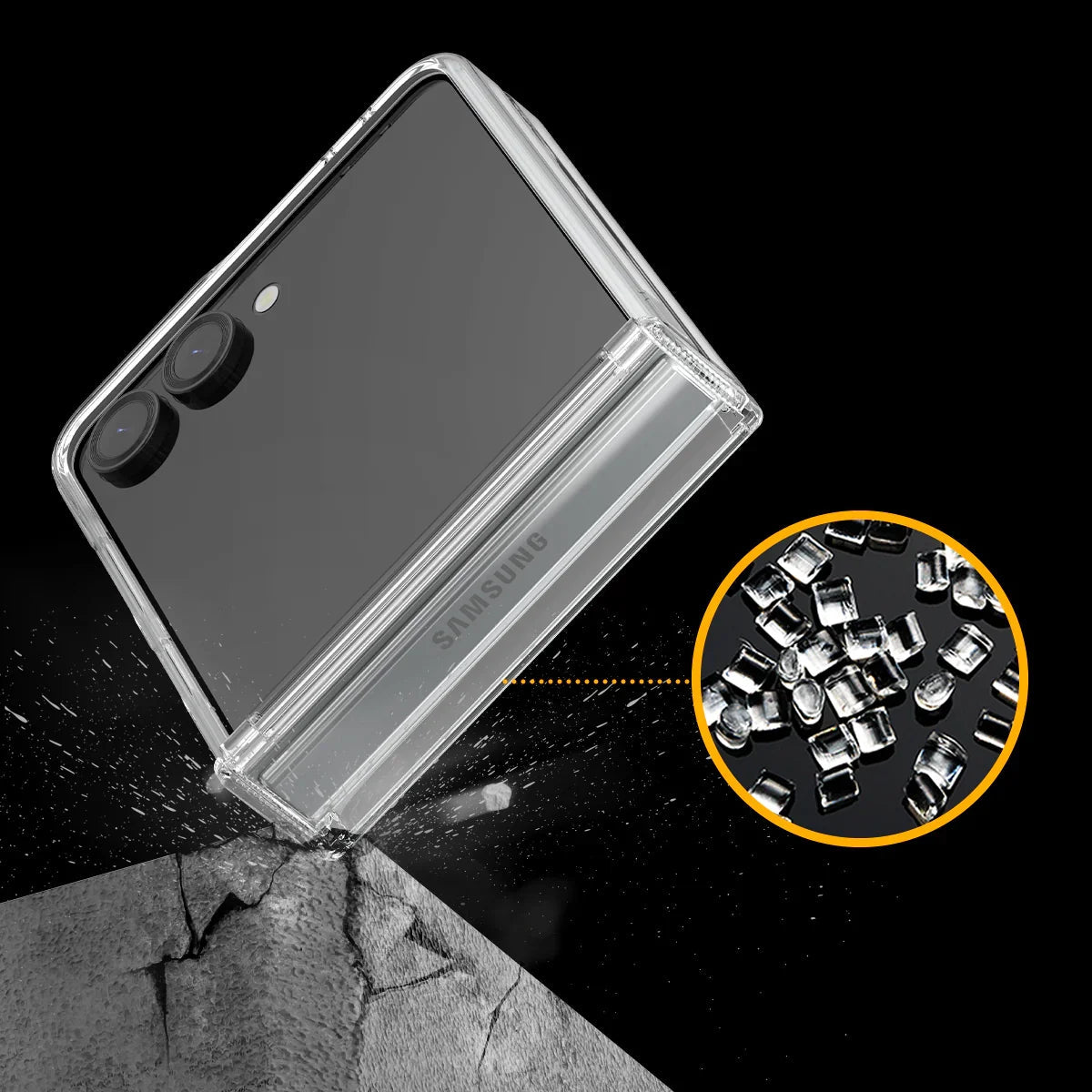 Samsung Z Flip7 Araree Nukin 360 Case - Clear