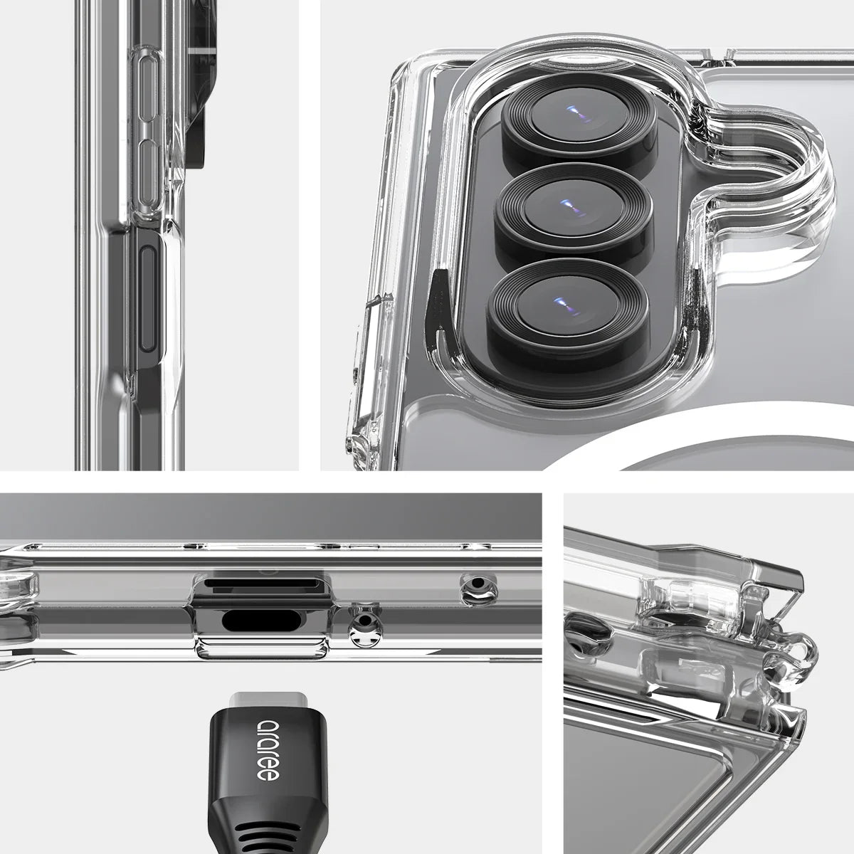 Samsung Z Fold7 Araree Duple Magsafe Case - Clear