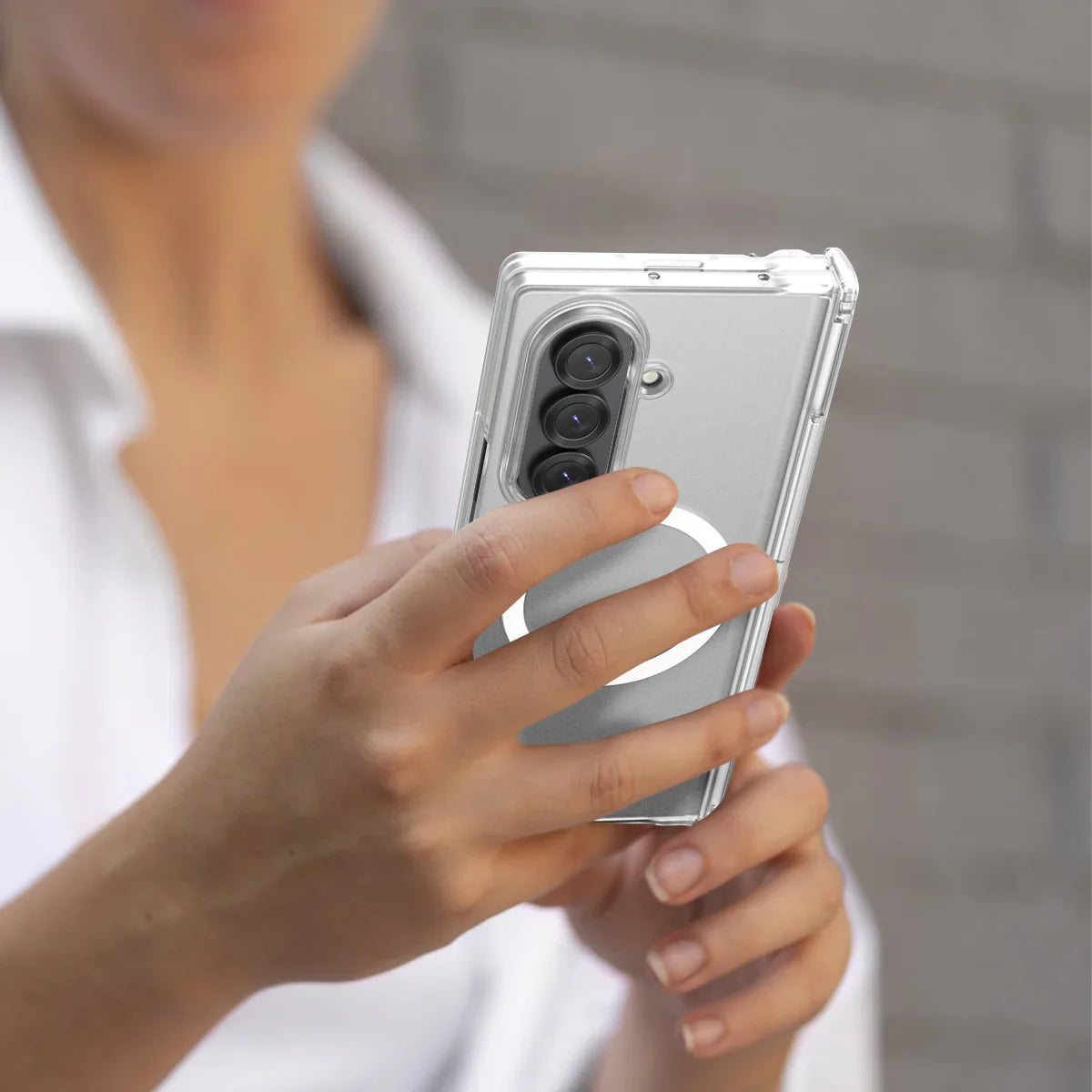 Samsung Z Fold7 Araree Nukin 360 Magsafe Case - Clear