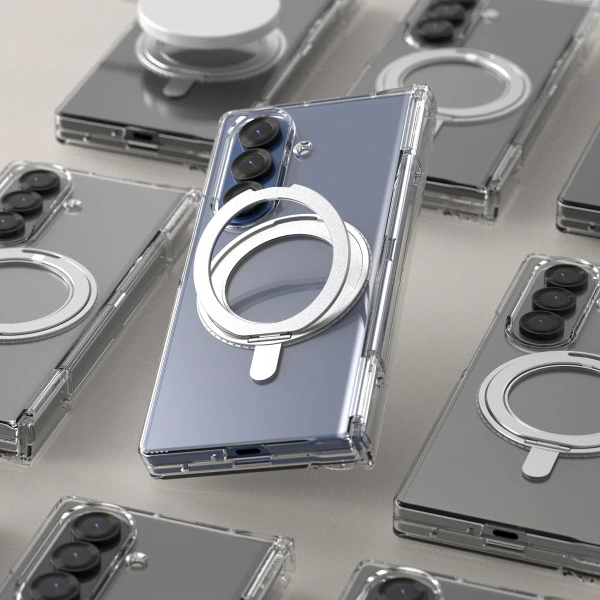 Samsung Z Fold7 Araree Nukin 360 Magsafe Stand Case - Clear