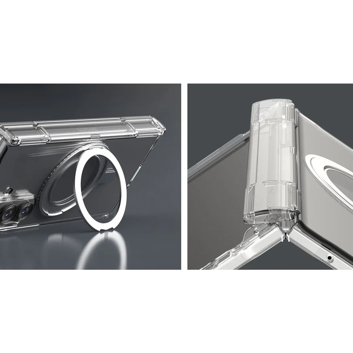 Samsung Z Fold7 Araree Nukin 360 Magsafe Stand Case - Clear