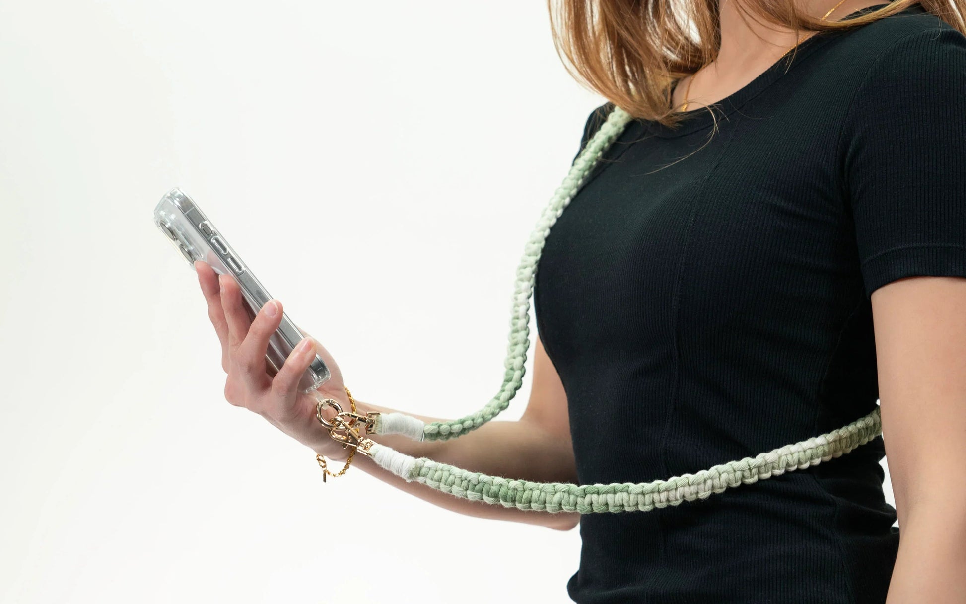 Torrii Knotty Braided Crossbody Strap - Green