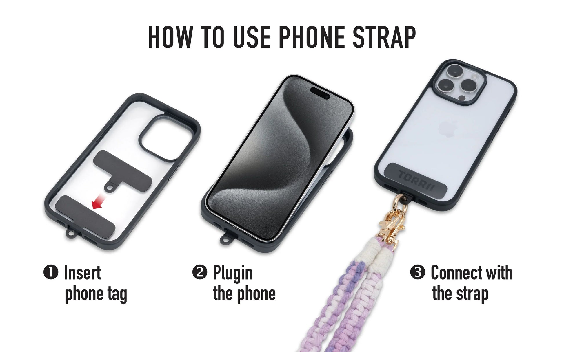 Torrii Knotty Braided Crossbody Strap - Purple