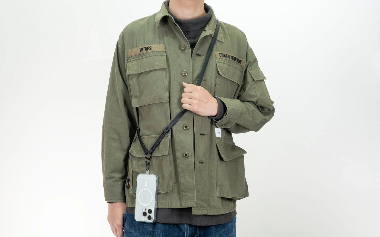 Torrii Knotty Leather Crossbody Strap - Black