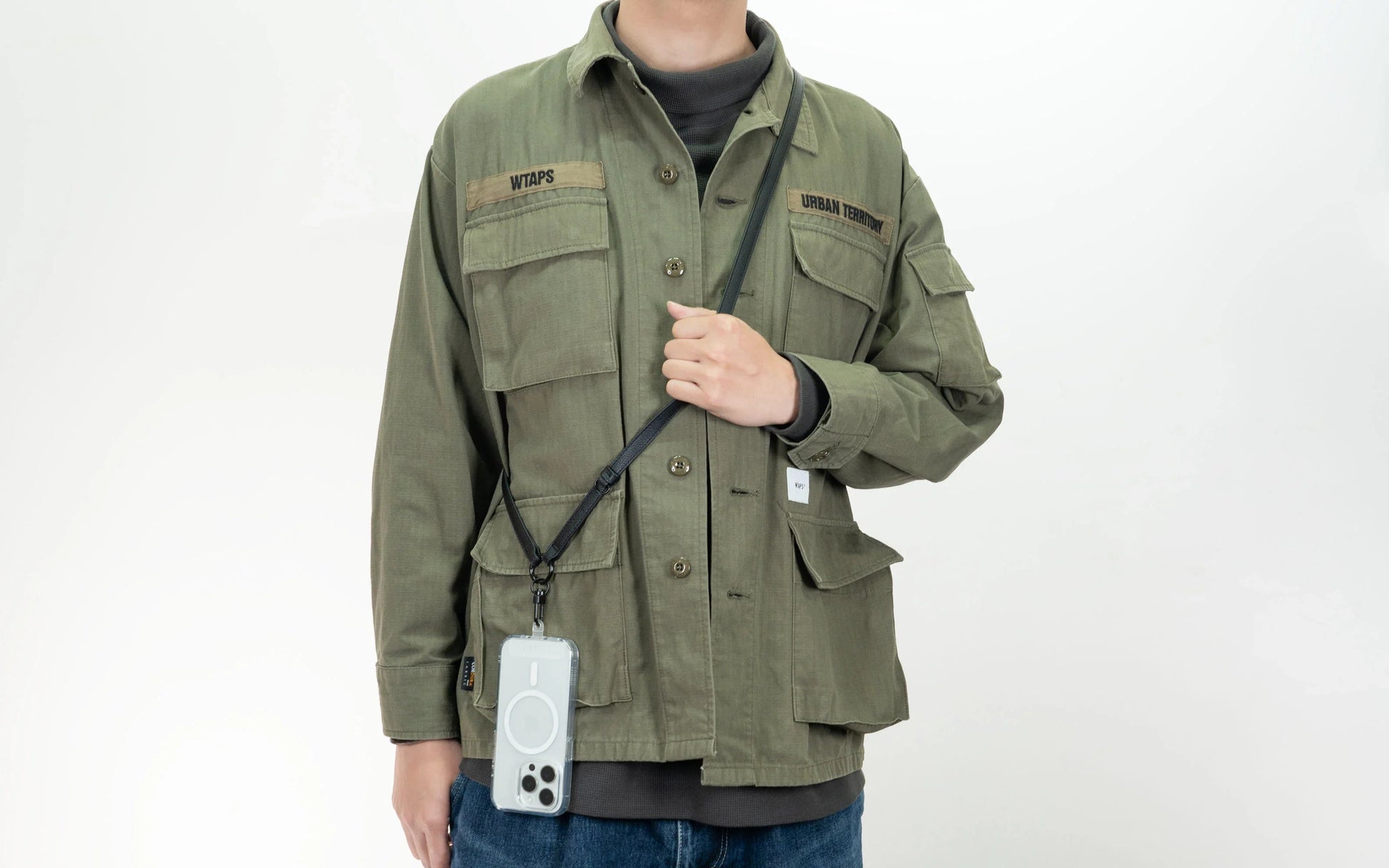 Torrii Knotty Leather Crossbody Strap - Black