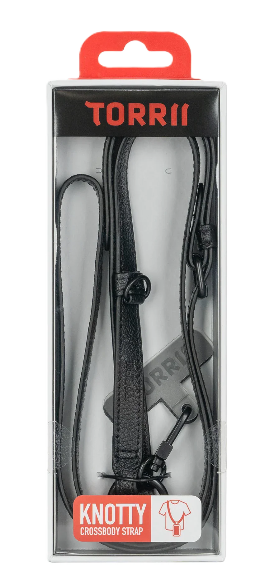 Torrii Knotty Leather Crossbody Strap - Black