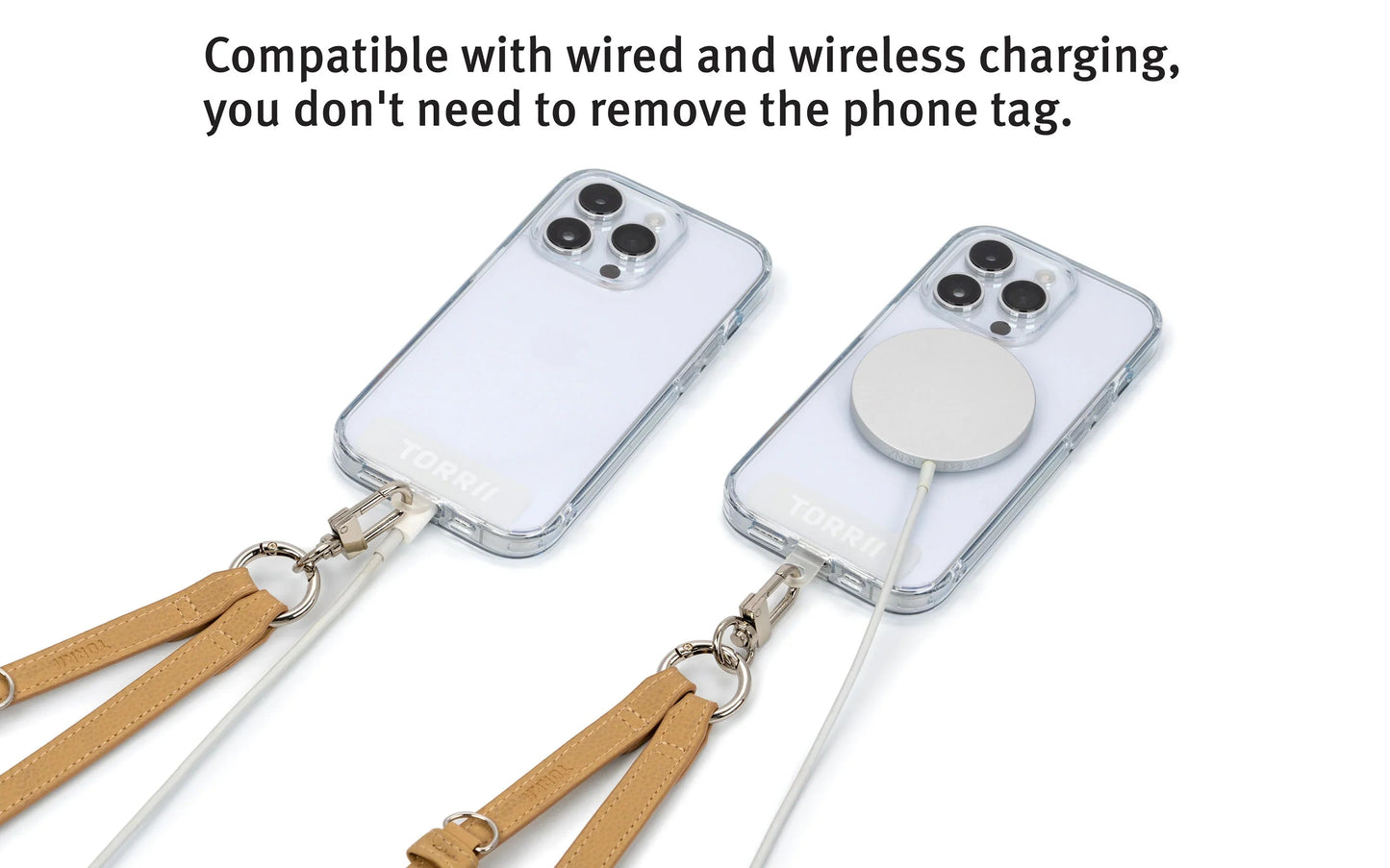 Torrii Knotty Leather Crossbody Strap - Black