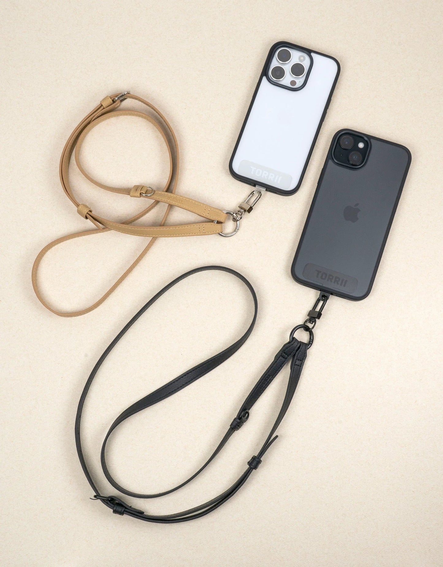 Torrii Knotty Leather Crossbody Strap - Black