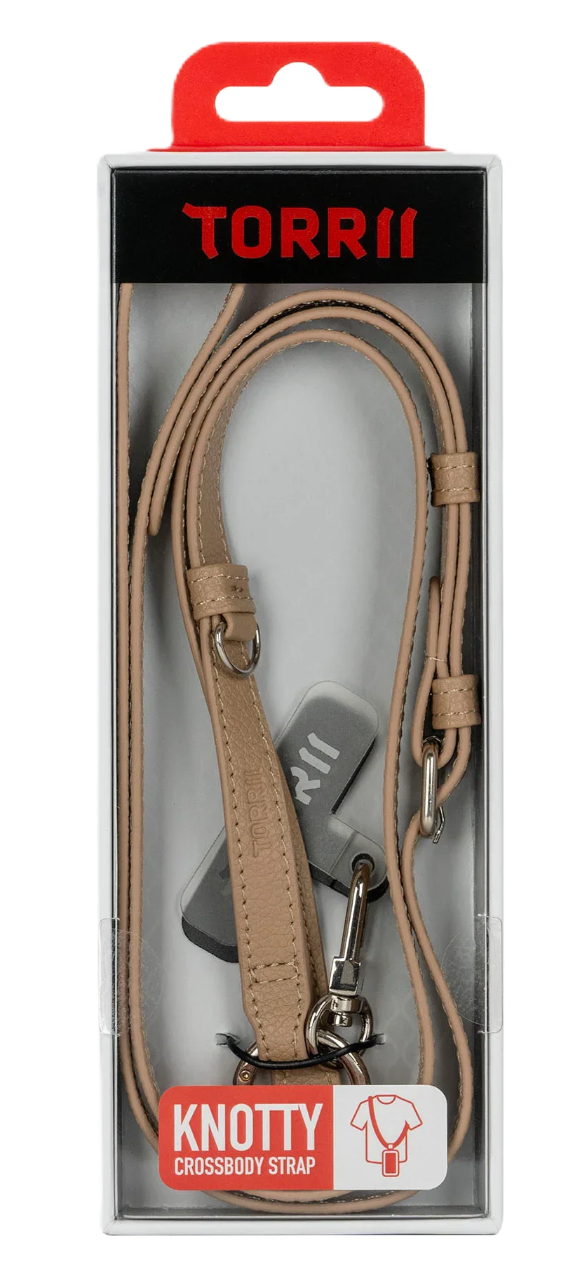 Torrii Knotty Leather Crossbody Strap - Khaki
