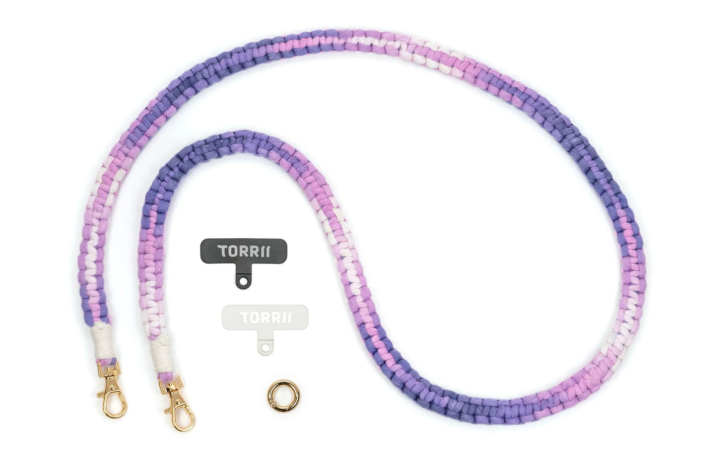 Torrii Knotty Braided Crossbody Strap - Purple