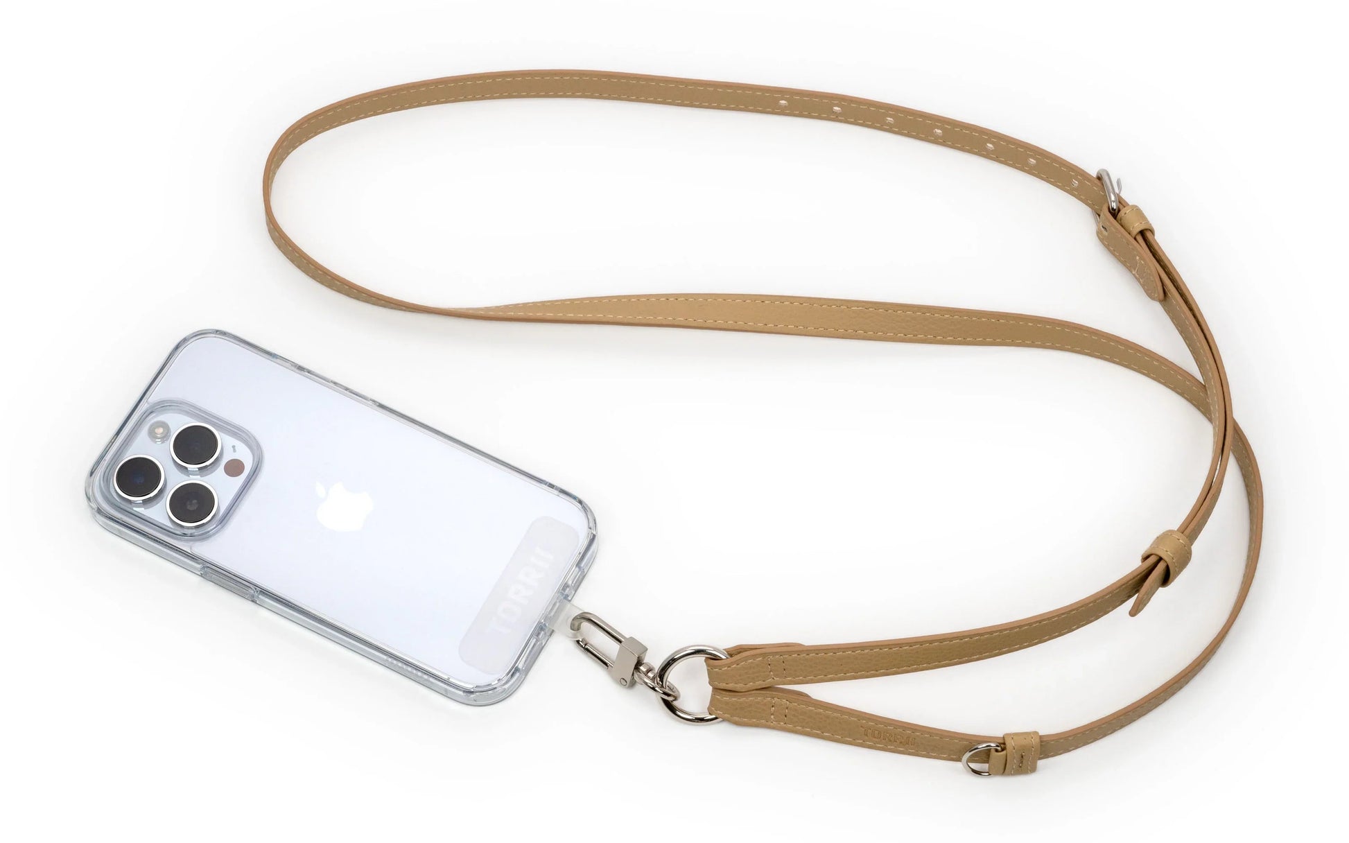 Torrii Knotty Leather Crossbody Strap - Khaki