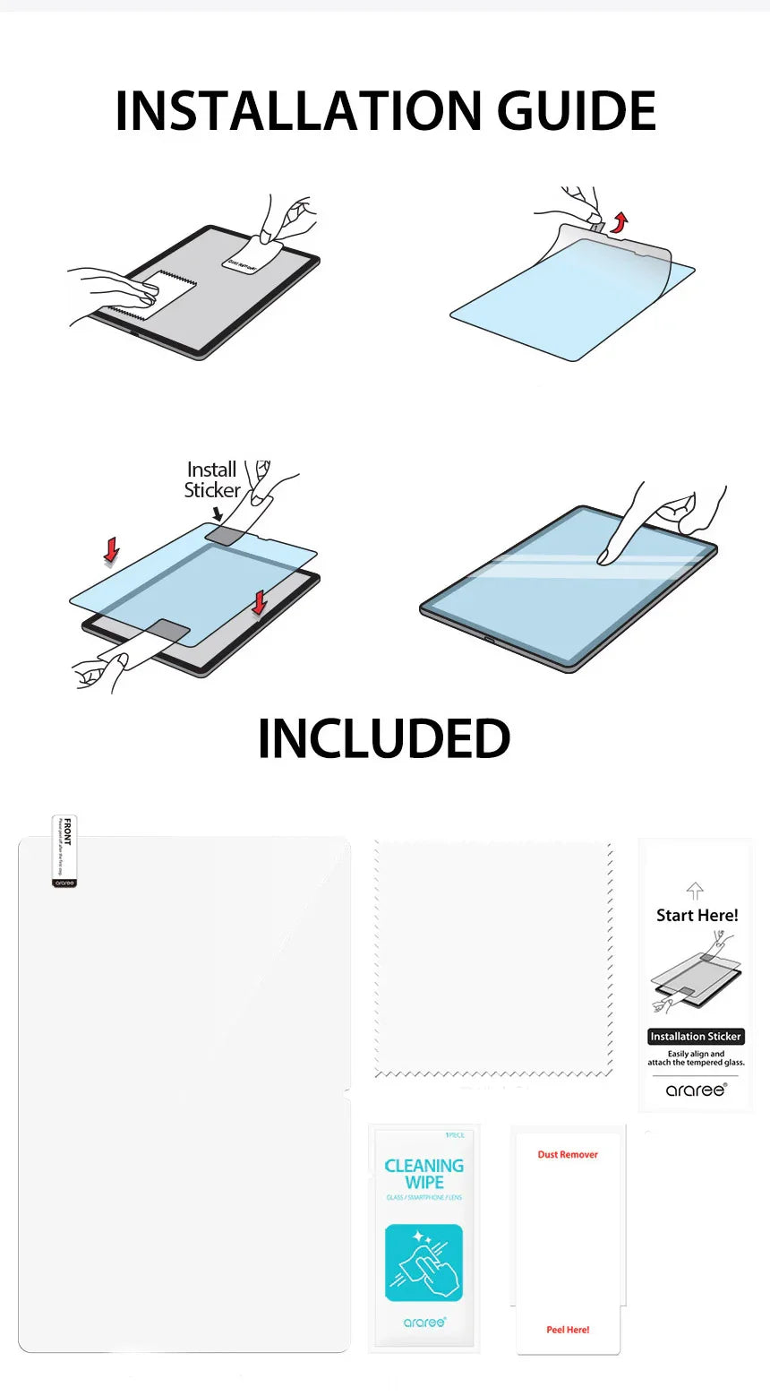 Samsung Tab S7 FE, Araree Sub Core Glass - Clear