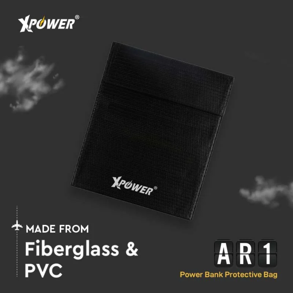 Xpower Protective Bag for Powerbank, Square Black