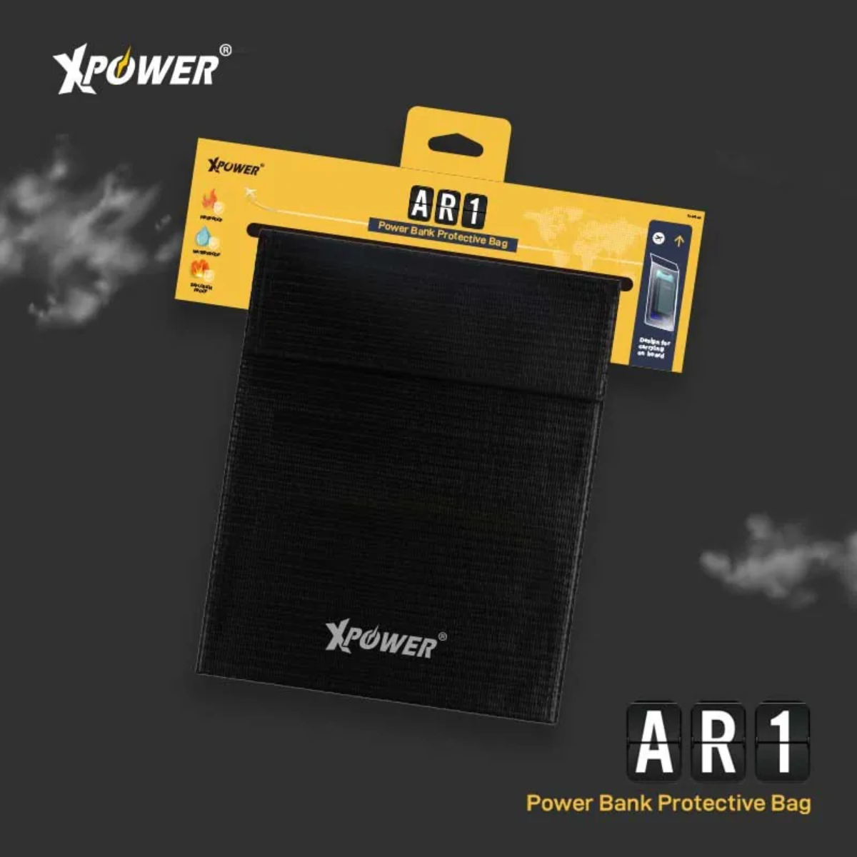 Xpower Protective Bag for Powerbank, Square Black