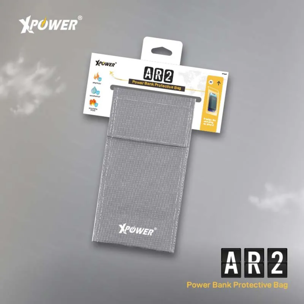 Xpower Protective Bag for Powerbank, Rectangle Silver