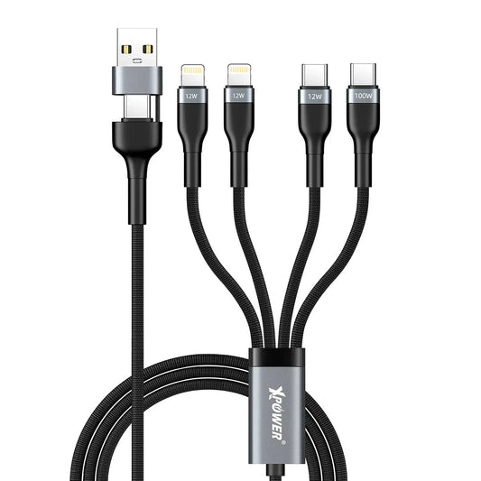 XPower 100W 1.2M 8in1 Aluminium Alloy Sync & Fast Charge Cable