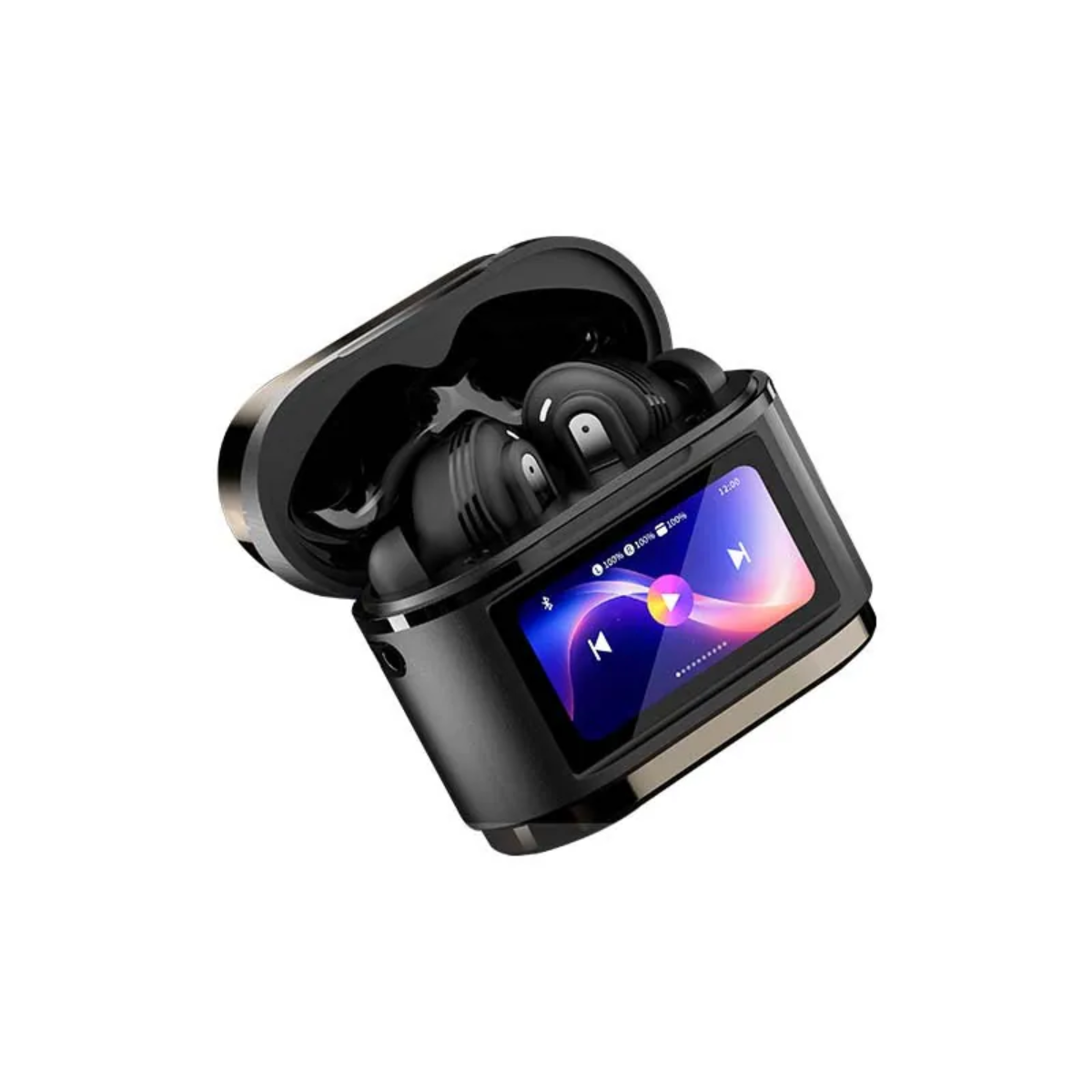 Xpower Motif Noise Cancelling TWS Bluetooth Earbuds with Display, Black